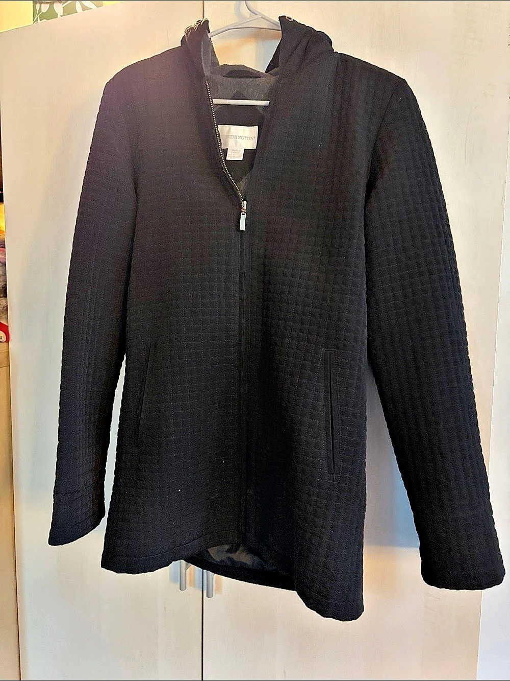 Worthington Black Cowl Neck Jacket Size Medium
